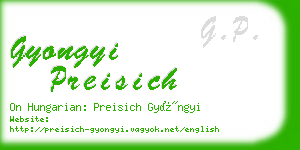 gyongyi preisich business card